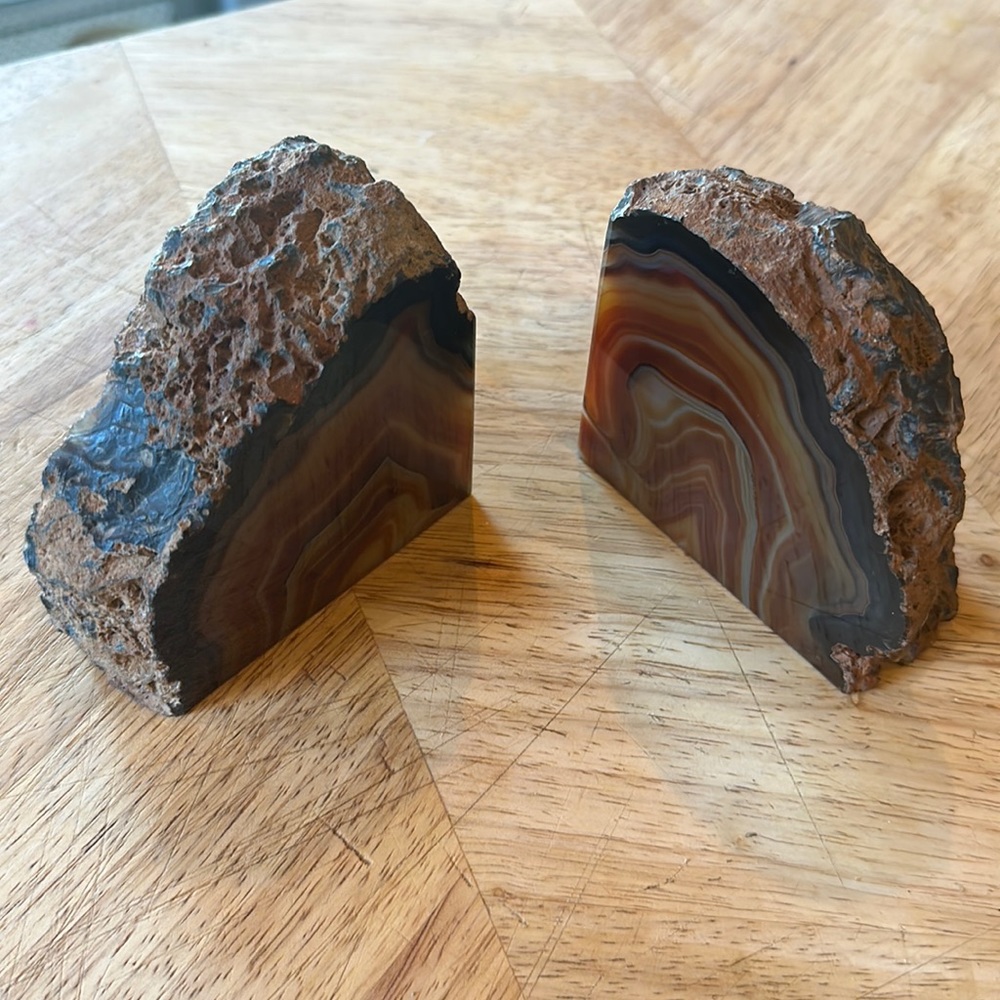 Agate Bookends